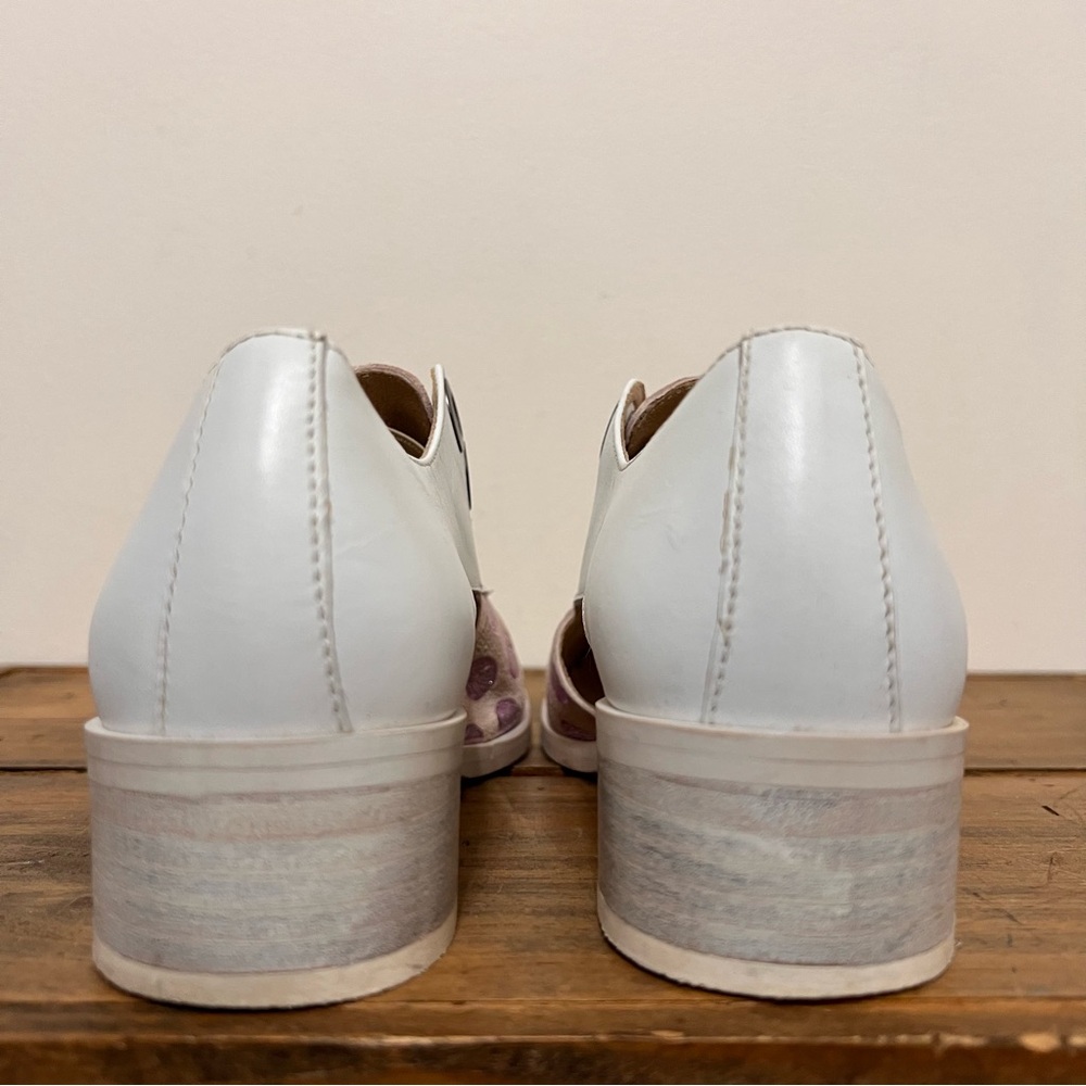 Unity in Diversity Valley White Pink Polka Dot Oxford Shoes Artsy - Picture 7 of 12
